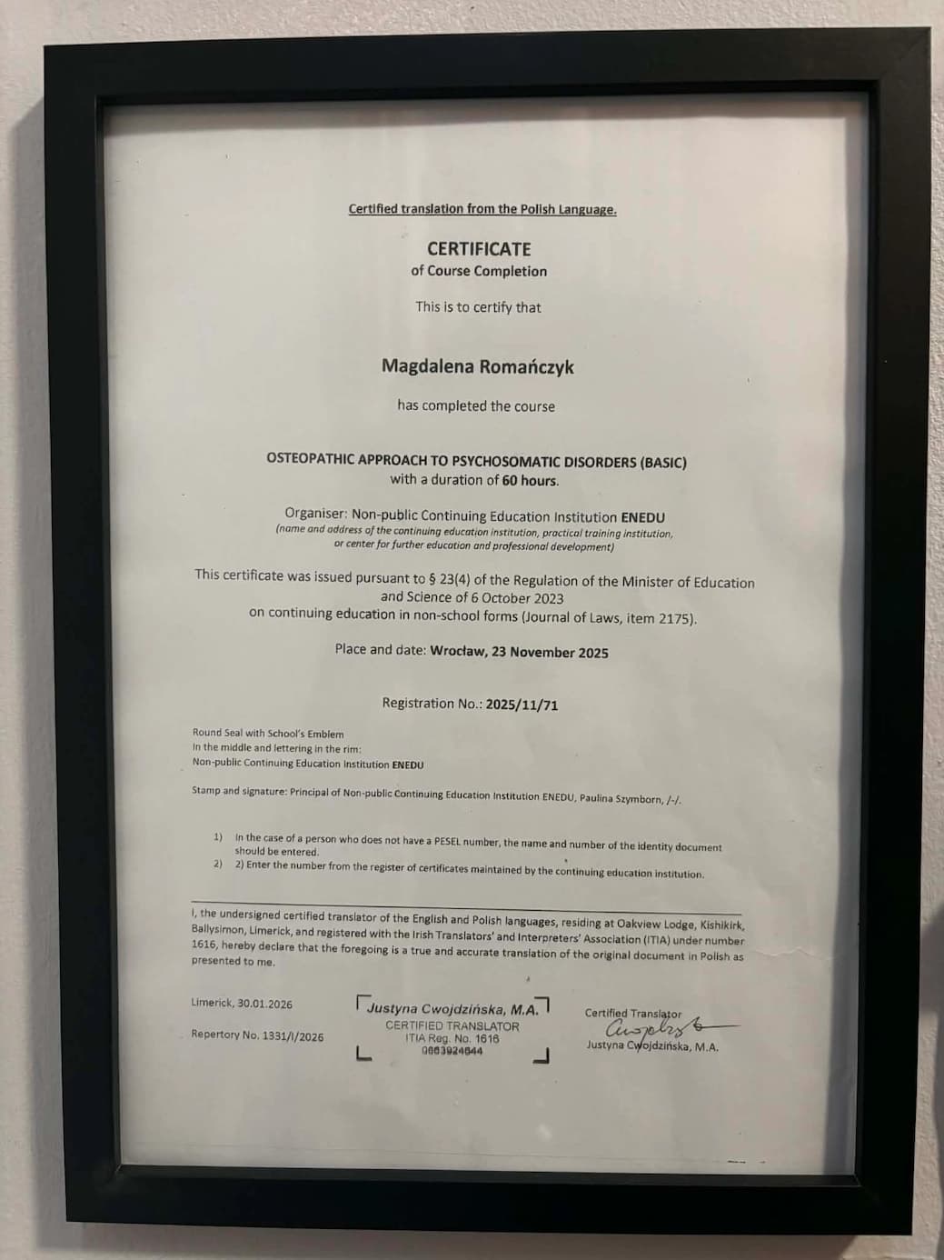 Magdalena Romanczyk Qualification 4